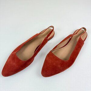 EUC Madewell Margo Mules Suede Slingback Flats